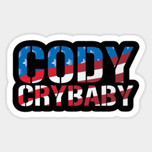 Cody Crybaby Patriotic Sticker